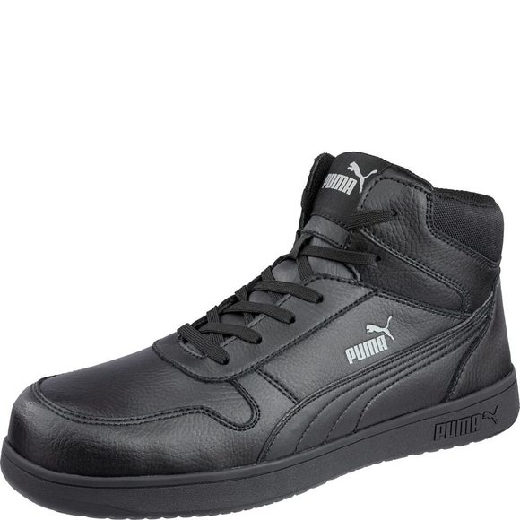PUMA WOMEN'S FRONTCOURT BLACK MID WNS EH INDUSTRIAL SHOE, 7.5 - Picture 2 of 6